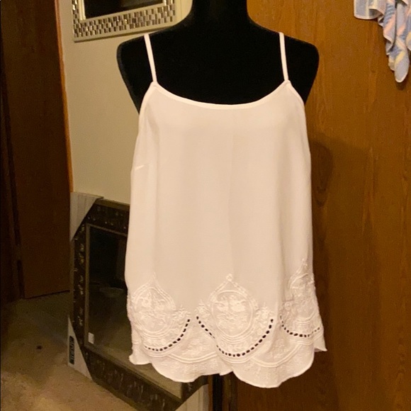 LOFT Tops - Embroidered cami top